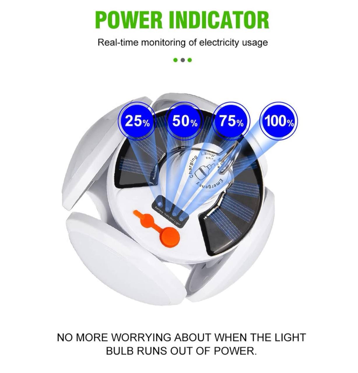 FOCO LED CON RECARGA SOLAR